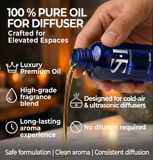 WT11 5.07 oz (150 ml), White Tea Hotel Diffuser Oil | Fl Hotel Scent Oil for Ultrasonic & Waterless Diffusers, Luxury