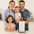 TheWolfard Countertop Handmade Fossil Grey Marble Paper Towel Holder Natural Stone Stand with Subtle Fossil Patterns