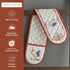 Maison d' Hermine Double Oven Mitts - 100% Cotton 7"x35" Double Oven Mitt Heat Resistant BBQ Cooking Gloves with Loop,