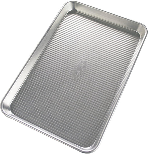 USA Pan Jelly Roll Pan, Heavy Duty Aluminized Steel, 14.1875 x 9.25, Corrugation Design