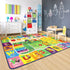 4x6 Chicrug Educational Kids Area Rug for Playroom, TPR Non Slip Kids Classroom Carpet Rug for Learning ABC Animal