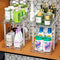 SuoXing 12.8" Tall 2 Tier Bathroom Cabinet Organizer, Set of 2 Clear Pull-Out Under Sink Organizers