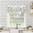 Floral Kitchen Curtains Valances, Wildflowers Spring Watercolor Flower Plants, 42" W x 12" L