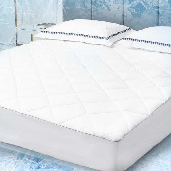 Sunflower Cooling Quilted Queen Mattress Protector, Extra Deep Pocket Queen Mattress Cover, Machine Washable