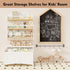 Set 3 15.8 Inches) MXCSE Nursery Floating Bookshelf for Kids, Wall Mounted Kids Book Shelf with Toy Storage, Pine Wood
