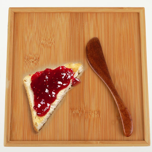 4Pcs Wooden Butter Knife, 6 Inch Jam Spreader Knives Jelly Cheese Spreaders Reddish Brown Condiment Knives Sandwich Spreaders for Kitchen by Mabor