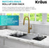 Kraus Self-Draining Silicone Dish Drying Mat, Trivet for Kitchen Counter in Dark Blue, KDM-10DB