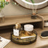HGF Farmhouse 9" Bathroom Vanity Tray Turntable, Wooden Countertop Organizer for Soap Perfume, Rotating Kitchen