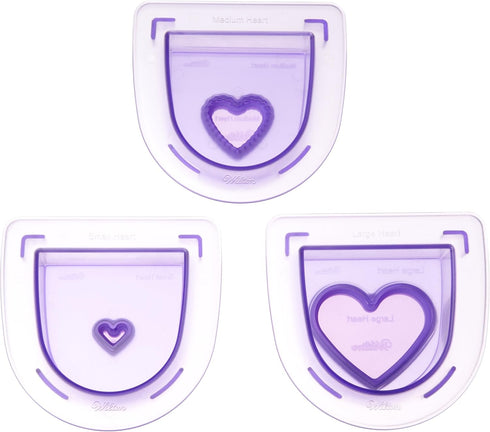 Wilton 3pc Heart Set Cutting Insert Layer, Purple