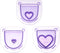 Wilton 3pc Heart Set Cutting Insert Layer, Purple