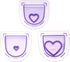 Wilton 3pc Heart Set Cutting Insert Layer, Purple