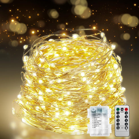 Flechllary 200 LED 67Ft Fairy Lights Battery Operated with RemoteWaterproof String Lights for