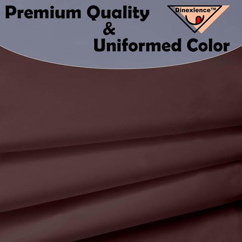 dinexlence 2 Pack 84 Inches Brown Premium Plastic Tablecloth Round Reusable Coffee Brown Decorative Table Cover