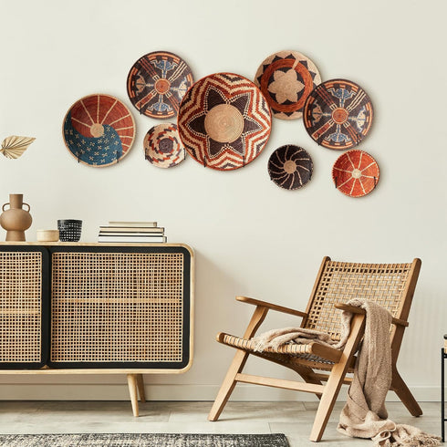 2 Pcs Large Wall Mounted Plate Stands for Display, 7.87 x 7.87 Inches Decorative Metal Holder Stand