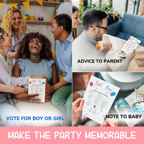 4 Woodamore Baby Gender Reveal Games For Guests - Funny Baby Shower Games For Gender Reveal Party Decorations, Boy