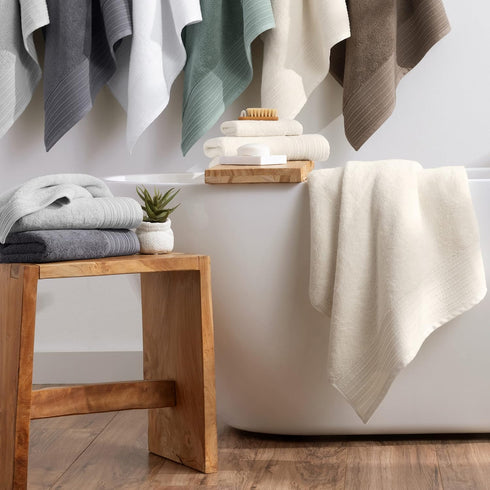 Pack 4-100% 600 18 32 Aston & Arden Anatolia Turkish Hand Towels - of Ring Spun Cotton, Soft Plush Absorbent, GSM Low