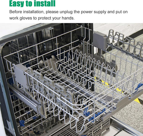 Upgraded W10320665 Dishwasher Dishrack Adjuster Housing Right Hand, For Whirlpool Kenmore Dishwasher Top Rack Parts