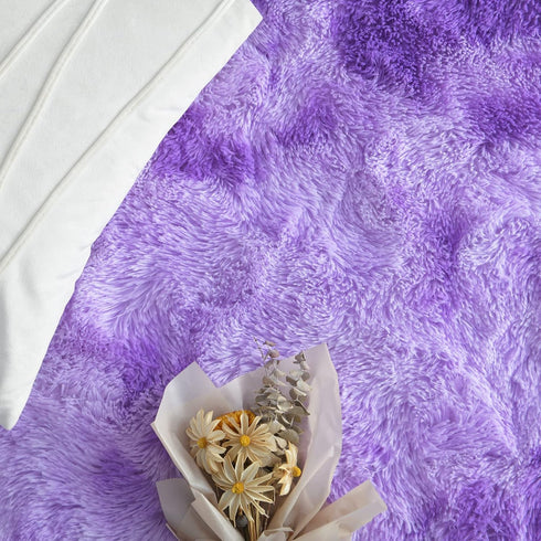 5x8 FlyDOIT Purple Tie-Dyed Large Rugs for Living Room, Feet Shaggy Rug Fluffy Throw Carpets, Ultra Soft Plush Modern