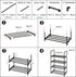 COAPUKT Closets Handle(4-Tier-Black) Metal Stackable Small Shoe Rack Organizer, Narrow Shoe Racks for Entryway, Shoe
