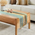 72 Inches 13x72 Inches Farmhouse Table Runner, Long, Blue Brown Teal Green, Grateful Thankful Wood Rustic Retro