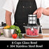 Kitchen in the Box Food Processors, Small Meat Grinder & Electric Vegetable Chopper with 2 Bowls (8 Cup + 8 Cup)