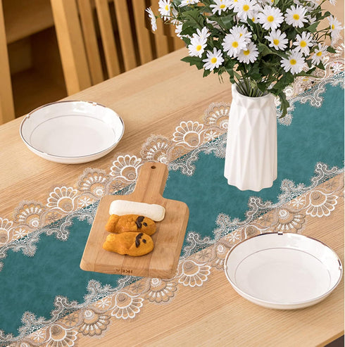 48 inches (16x48 inch, Vintage Lace Dining Table Runner, Small Macrame Coffee Table Runners Long for Kitchen Home