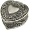 Emboss Alloy Metal Music Box, Wind Up Golden Movement for Christmas/Birthday/Valentine's Day (Heart Shaped)