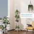 2-Tier 41" Hanging Plant Stand, Heavy Duty Metal Planter Rack - Space Saving Indoor/Outdoor Shelves with Hanging Space