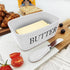 Satax Countertop Butter Dish with Lid and Knife Spreader for and Refrigerator, Keep Butter Fresh, Easy Scoop