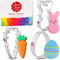 Easter Fun Cookie Cutters 3-Pc. Set - Made in the USA by Ann Clark, Easter Bunny, Egg, and Carrot