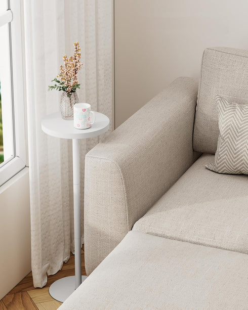 TB01BW065 TUTOTAK Tall Round Side Table, Small End Table, Beside Table, Drink Table, Pedestal Side Table, livingroom