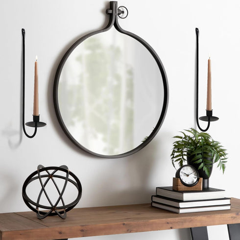 Set 2 16.5"5"3" Metal Wall Candle Sconce Holder of Wall Mount Candle Holders Modern Wall Candle Sconces Hanging