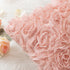 MIULEE 3D Decorative Romantic Valentines Stereo Chiffon Rose Flower Throw Pillow Cover, 16x16 Inch Peach Pink