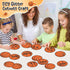 Glitter Basketball Cutouts - 100 Pcs DIY Paper Shapes for Sports Theme Party Decorations, Baby Shower, and Classroom