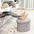 15"x15"x15" B FSOBEIIALEO Storage Ottoman Cube, Heart Shaped Ottomans with Storage Foot Stool Footrest for Lving Room