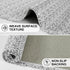 Collive Boho Kitchen Runner Rugs 2x4.3, Washable Bathroom Rug Runner, Non Slip Indoor Doormat Gray Cotton Woven Carpet