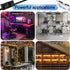 30PCS XHF Black Hooks for Outdoor String Lights Clips, Heavy Duty Adhesive with Holes and Screws, for Hanging Christmas