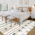 3x5 Green,3'x5') Area Rug Geometric Rug: Washable Boho Moroccan Rugs Soft Farmhouse Rug, Modern Neutral Stain Resistant