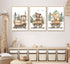 SZHUAAIC 3Pcs Woodland Animal Nursery Canvas Wall art Forest Wildlife Train Adventure Drawing Picture Wall Decor Fox