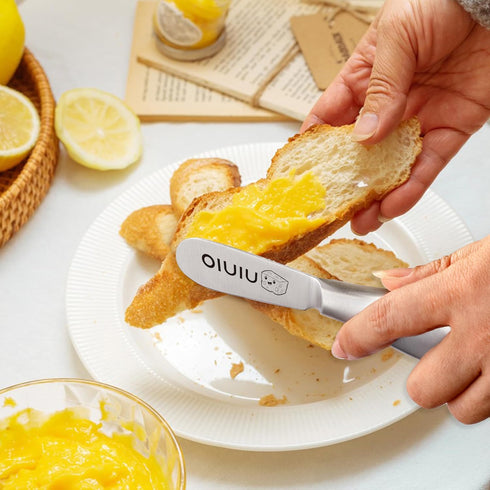 OLULU Butter Knife Spreader, Stainless Steel Butter Cheese Sandwich Spreader Knife, Spreaders for Butter, Cheese