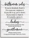Funny Bathroom Signs for Restroom Wall Art Decor, Rustic Wood Hanging Decor for Laundry Room, 13.8 x 10.6 Inch