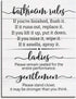 Funny Bathroom Signs for Restroom Wall Art Decor, Rustic Wood Hanging Decor for Laundry Room, 13.8 x 10.6 Inch