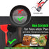 Shappy 2 Pcs Wide Silicone Spatula, Nonstick Fried Shovel Turner for Cookware, Egg Cookie Omelette (Black, Red)