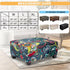 Ottoman Cover Rectangle Printed,Stretch Slipcover for Rectangular Footstool,Soft Fabric with Non-Slip Elastic