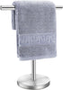T-Shape Bath Hand Towel Holder Stand - Stainless Steel Free Standing Rack for Bathroom and Kitchen, Silver