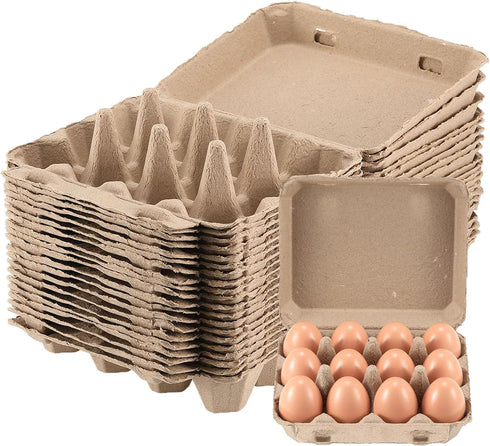 Poreids 20 Pack 34 12 Count, Dozen Egg Cartons Bulk - Style Reusable Cardboard Cartons Chicken Egg Crates