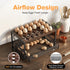 Wolera 2-Tier Countertop 24+60 Countertop Wooden Egg Holder with Basket Holds Chicken, Duck & Quail Eggs, Easter Eggs