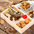 4 Pumtus Manual Nutcracker, Heavy Duty Nut Tongs with Forks & Wooden Base, Adjustable Macadamia Nut Opener Tool, Walnut