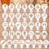 36pcs Cookie Stencils, Reusable Decorating Templates for Happy Birthday Cake and Cookie Baking Art Craft.