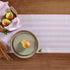 48 Inches 100% 14 48 Inch Summer Solino Home Linen Striped Table Runner - Sorrento Stripe, Pure Linen Pink and White